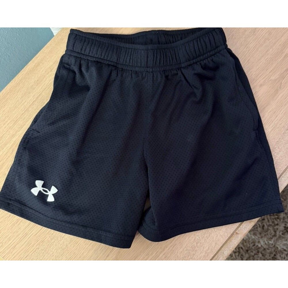 Under Armour Kids Tech Mesh Athletic Shorts Black Loose Fit  Size X Small